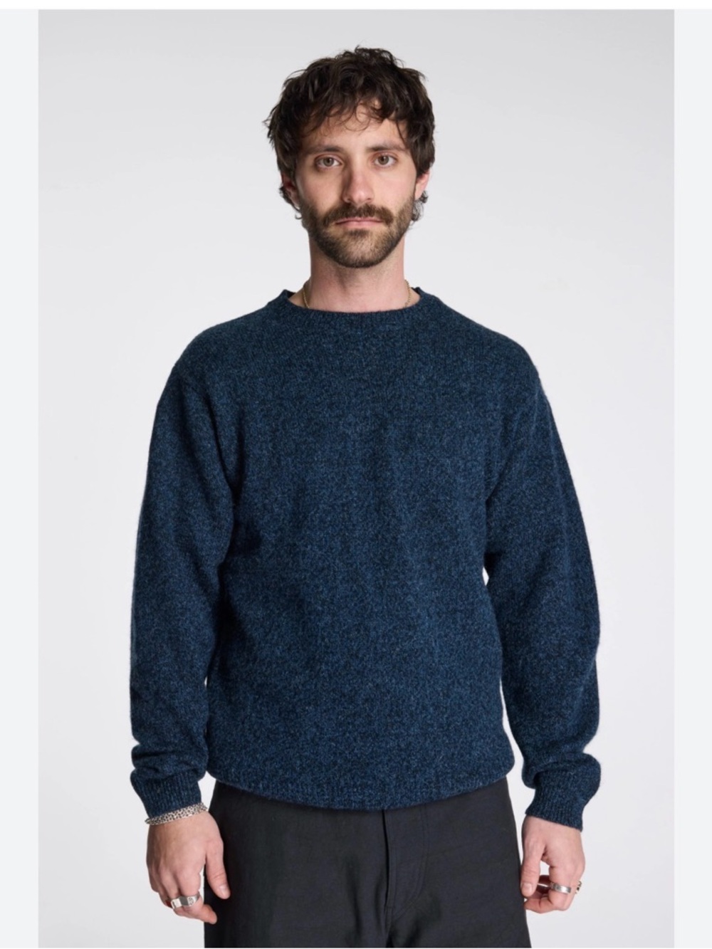 Pendleton Men's Heathered Navy Crewneck Sweater